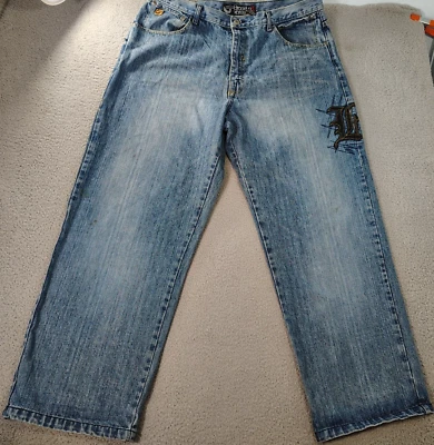 Pantalones de mezclilla Brooklyn70 Xpress para hombre 40 azules vintage hip hop holgados años 90 Y2k ropa de calle Foto 1 de 4