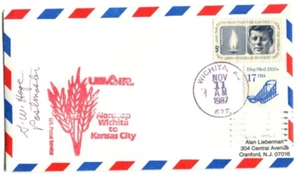 USAir First Flight Wichita Kansas - Kansas City Missouri - 1987 - autographed - Picture 1 of 2