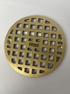 Smith Bronze Floor Drain Grate, Round With Square Holes 4 11/16" - Picture 1 of 5