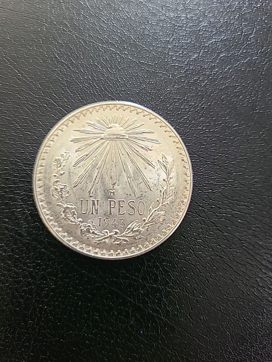 1943-M メキシコ銀貨1Peso PCGS 認証魅惑のトーン❗️ 1943-M メキシコ銀貨1Peso PCGS 認証魅惑のトーン❗️
