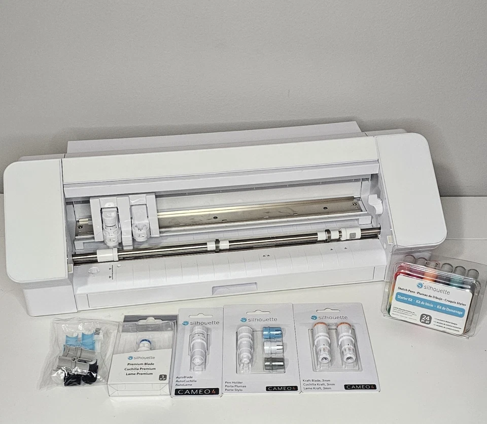Silhouette Cameo 4 - White, With extra Accessories (NO MAT) - Image 1 of 4