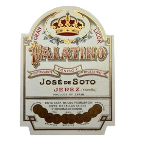 Gran Licor Palatino Tónico - José de Soto - Original Vintage Spanish Label - Picture 1 of 1
