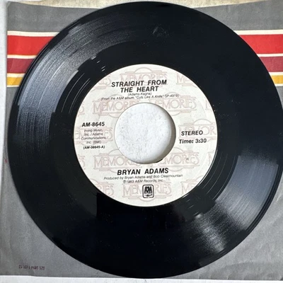 Bryan Adams – "Straight From The Heart" Vinyl, 7", 45 RPM, Single Pop Rock — 第 1/4 张图片