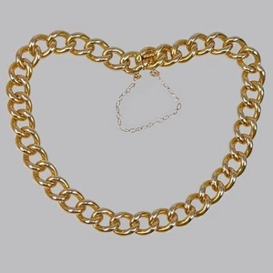 Antiguo brazalete victoriano pesado de oro amarillo de 18 quilates con eslabones sólidos 32 g - Imagen 1 de 8