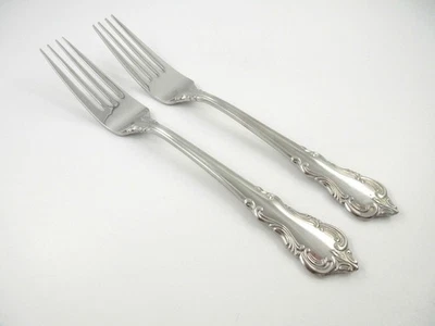 Wallace CHARLOTTESVILLE 2 tenedores de cena brillantes cubiertos de acero inoxidable 18/10 Foto 1 de 4