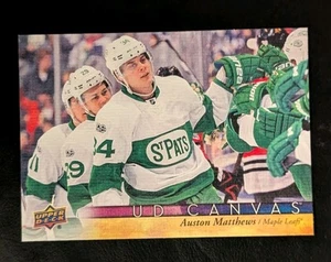 2017-18 Upper Deck Series 1 Auston Matthews UD Canvas #C79 Maple Leafs 2nd Year - Picture 1 of 2