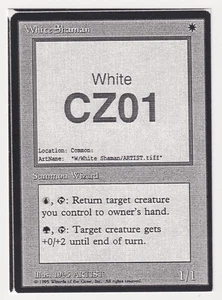 White Shaman (Civic Guildmage) LP Mirage Playtest Card 1995 MTG Magic Vintage! - Picture 1 of 2
