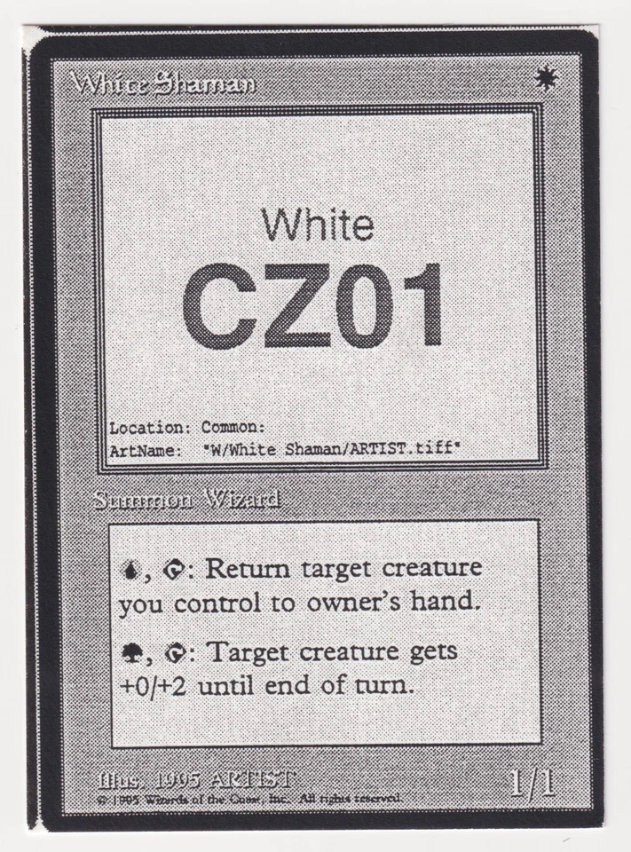 White Shaman (Civic Guildmage) LP Mirage Playtest Card 1995 MTG Magic Vintage! - Image 1 of 2