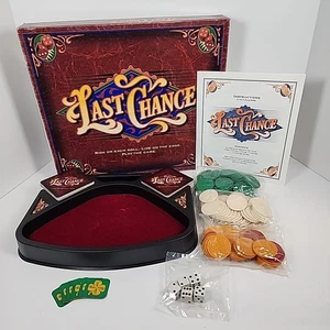 Last Chance 100% Complete Dice/Poker Chips Board Game 1995 Milton Bradley - Picture 1 of 21