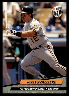 1992 Fleer Ultra Mike LaValliere #254 Pittsburgh Pirates MLB Baseball - Image 1 of 2