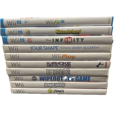 Nintendo Wii And Wii U Video Games Lot - 10 Games Total! Dance, Play Games - Image 1 of 4