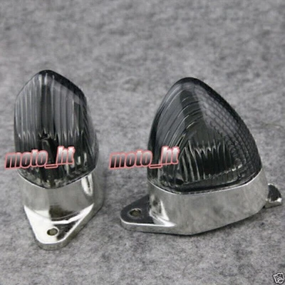 Lente de luz de señal de giro trasera de humo para Kawasaki Ninja ZX10R 04-05 ZX6R 05-06 par Foto 1 de 4