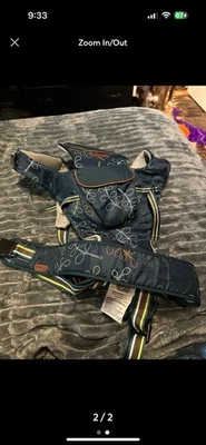 Portabebés ajustable flor verde azulado de bebé a niño pequeño Foto 1 de 2