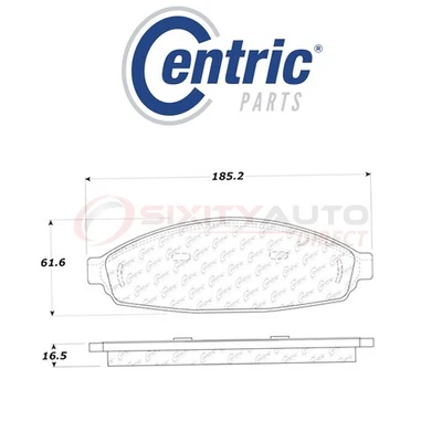Centric Fleet Performance Disc Brake Pads for 2003-2011 Lincoln Town Car eo - Image 1 of 4