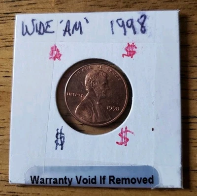 1998 Wide AM Lincoln Memorial Cent Red Brown Little Wear Nice Coin - Image 1 of 4