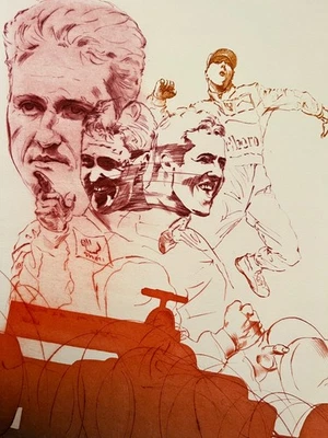Hans Borchert Signierte Orig. Radierung - Sport - Formel 1 - Michael Schumacher - Bild 1 von 4