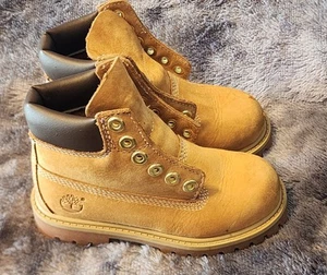 Timberland Premium 6" Waterproof Boot Wheat Nubuck Size 9 Toddler Classic - Picture 1 of 9