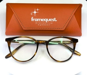UNBRANDED C2 Unisex Brown Tortoise Classic Panto Full Rim Eyeglasses FRAMES ONLY - Picture 1 of 7