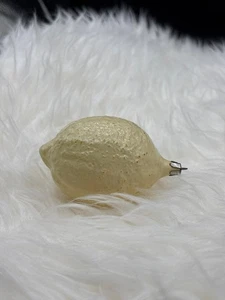 Antiguo adorno de árbol de Navidad de vidrio vintage limón - Imagen 1 de 4