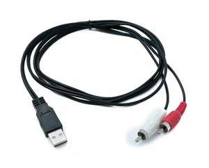 SYSTEM-S Rca Câble Rca 150 CM 2 Broches Connecteur À USB 2.0 Type A Fiche Audio - Afbeelding 1 van 4