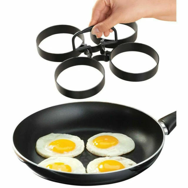 TIKA Stainless Steel Egg And Pancake Ring Molds - Pack Of 4