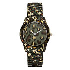 Guess Women's Stainless Steel Ion Plated Animal Leopard Print 38mm Watch