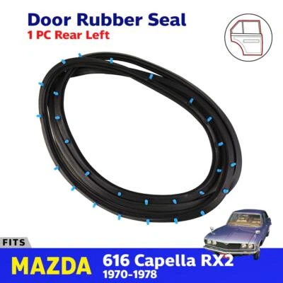 Door Rubber Seal Weatherstrip Rear LH Fits Mazda 616 618 Capella RX2 1970-78 P09 Foto 1 de 4