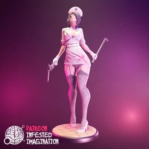 Silent Hill Sexy Nurse Resin Figure Unpainted DnD Monster - TTRPG Scale Model - Picture 1 of 5