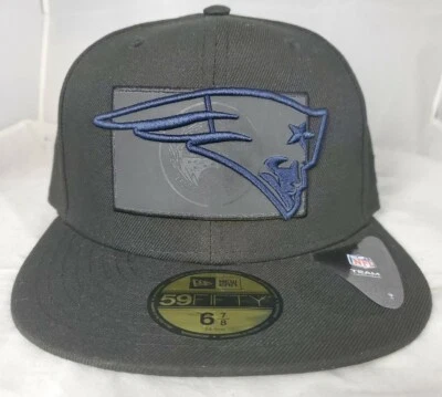 NUEVA INGLATERRA PATRIOTAS NUEVA ERA 59FIFTY SOMBRERO 6 7/8 COLECCIÓN BANDERA REFLECTANTE Foto 1 de 4