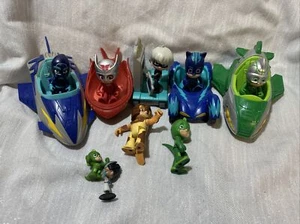 PJ Masks Toy Lot 5 Vehicles &9 Figures - Picture 1 of 6