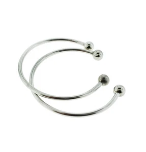 Stainless Steel Bangle Bracelet Cuff Style With Removable Ball End - N560 - Picture 1 of 4