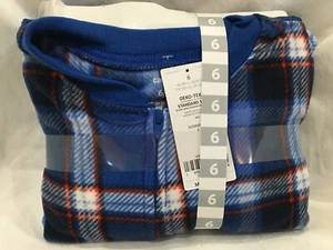New Carter's Kid Boy 1-Piece Blue Plaid Fleece Footie Pajamas U pick Christmas - Picture 1 of 4