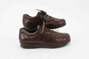 SAS Women Shoe Free Time Size 8N Brown Lace Up Walking Oxford Pre Owned xq - Picture 1 of 12