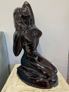 1970s Nude Female Sculpture, Glazed Ceramic (22" High) - Picture 1 of 7
