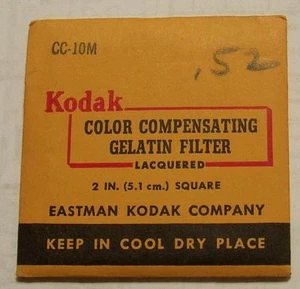 KODAK WRATTEN GELATIN FILTER NO. CC10M 2" or 50mm Square - Picture 1 of 1