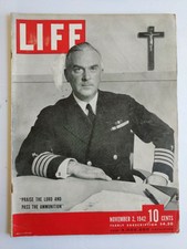 LIFE MAGAZINE NOVEMBER 2,1942 ~WAR TIME--PRAISE THE LORDAND PASS THE AMMUNITION