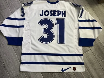 Signed Authentic Nike Curtis Joseph Toronto Maple Leafs 1997-99 Hockey Jersey 52 - Image 1 of 4