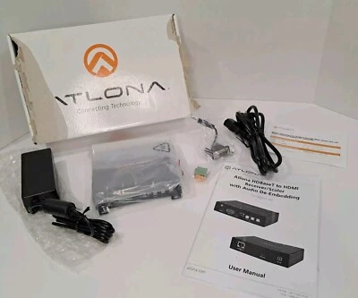 Receptor/escalador Atlona AT-HDVS-RX/HDBaseT a HDMI con desaincrustación de audio Foto 1 de 4