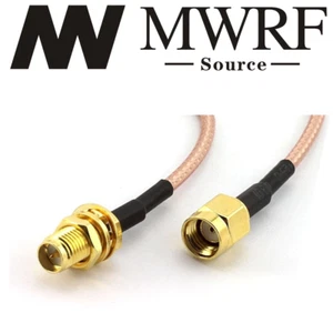 6" RP-SMA Male to RP-SMA Female RG316 Cable - Picture 1 of 1