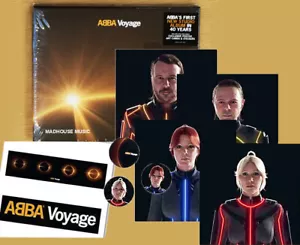 ABBA CD Voyage DELUXE Box inc POSTER Art CARDS Stickers - MAILS SAME DAY IN STOC - Picture 1 of 7