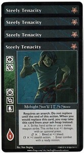 Steely Tenacity x4 Twilight Rebellion V:TES VTES Vampire CCG