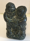 Figurine originale en pierre à savon inuite/esquimau sculptée à la main LOUP sculpture d'art 4 3/4" EUC