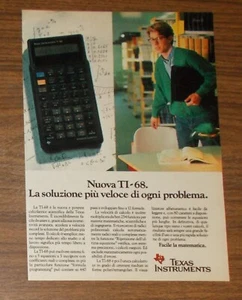 Seltene Werbung TEXAS INSTRUMENTS TI-68 Taschenrechner 1990 - Picture 1 of 1