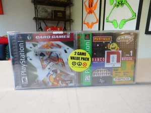 NAMCO MUSEUM 1 & CARD GAMES 2 GAME VALUE PACK SEALED PS1 PLAYSTATION 1 GAMES - Picture 1 of 7