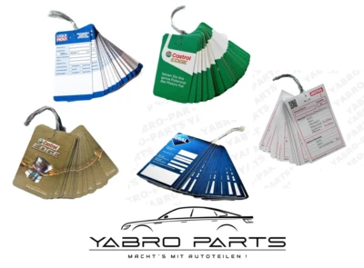 Ölwechselanhänger Wartung CASTROL LIQUI MOLY ARAL MOBIL REPSTAR Ölservicezettel