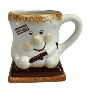 HERSHEY'S S'MORES Mug Cup 3D Ceramic Marshmallow Face Height 10.5 cm - Imagen 1 de 7