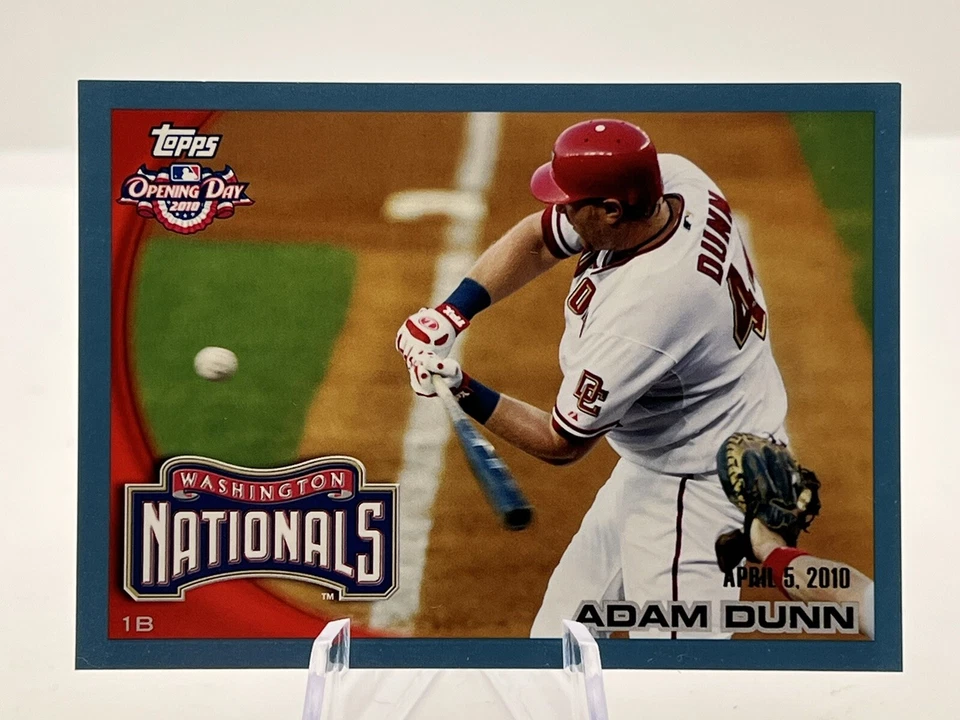 2010 Topps Opening Day Adam Dunn #119 Blue Parallel 1690/2010 Nationals - Image 1 of 2