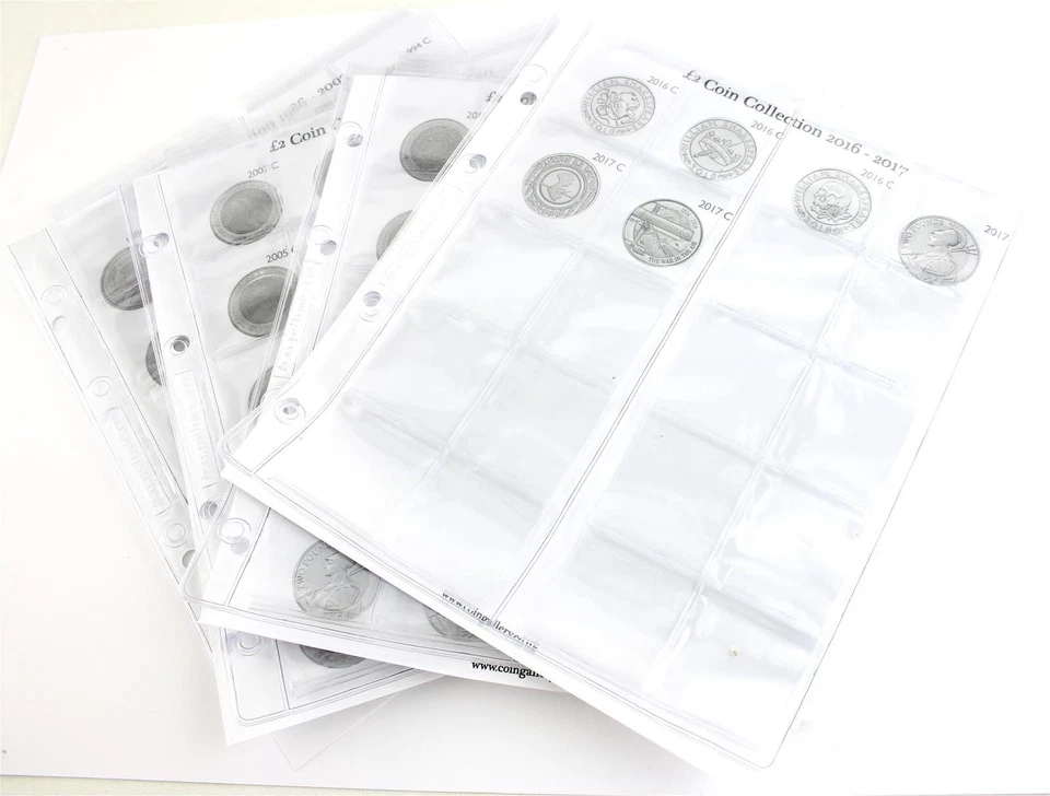 Coingallery Decimal £2 Coin Collection Template Sheets 1986 - 2017