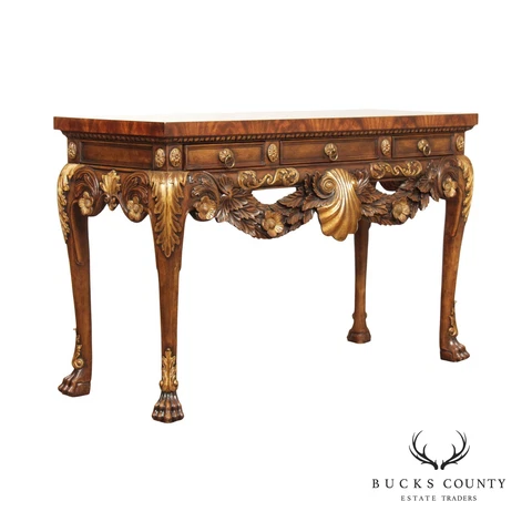 Theodore Alexander Althorp Collection George III Style Parcel Gilt Console Cover