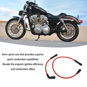 2 Pcs 8mm Spark Plug Wire Set Rubber Sparking Plug Ignition Wire Kit Part For - Picture 1 of 12